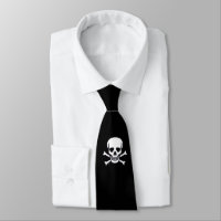 Skull n Bones Black necktie
