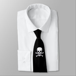Skull n Bones Black necktie Slips