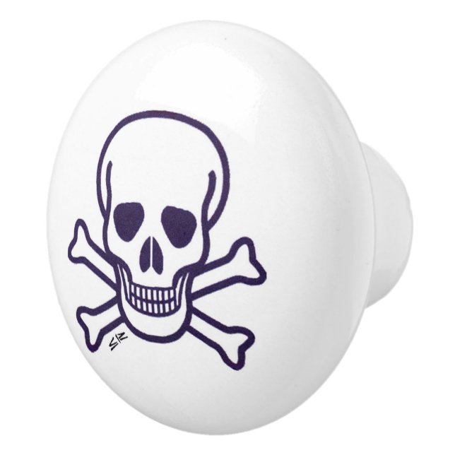 Skull n Bones ceramic knob Knopp (Höger)