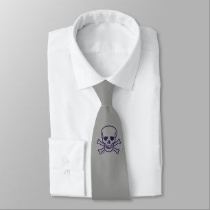 Skull n Bones grått necktie Slips