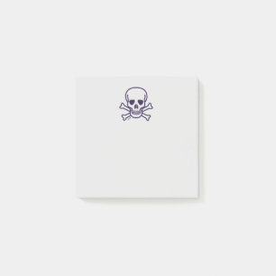 Skull n Bones grått Note-dynor Post-it Block