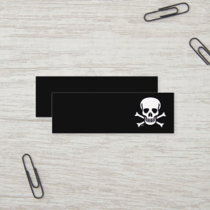 Skull n Bones helt svarta mini visitkort