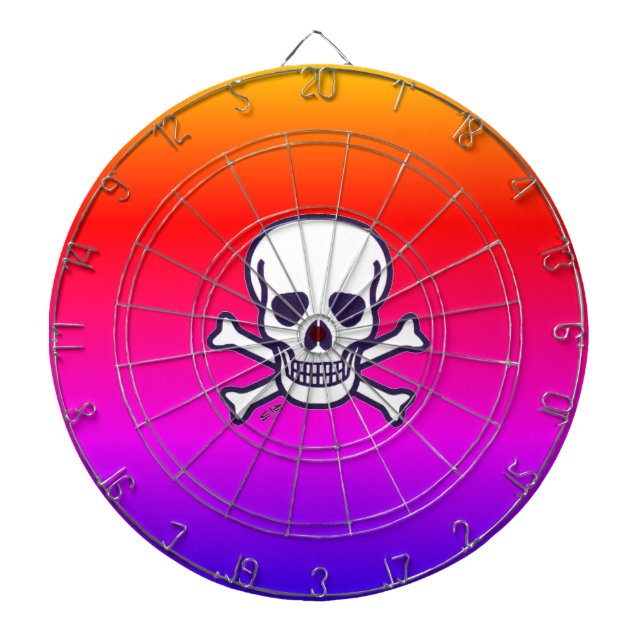 Skull n Bones neon dartboard Darttavla (Framsidan)