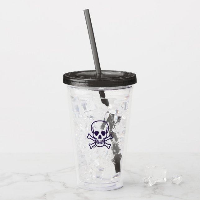 Skull n Bones röker akryltumlare Take Away Mugg (Framsida Ice)