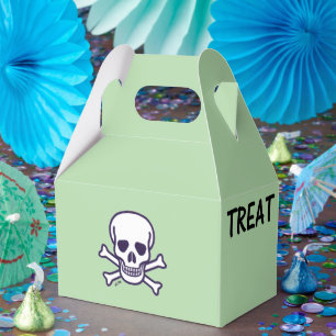 Skull n Bones Trick Treck grönt Gable-affischlådor Presentaskar