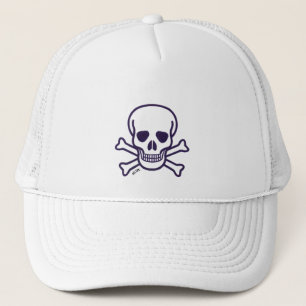 Skull n Bones vit skum trucker mössa Keps