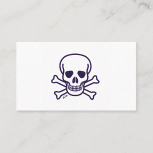 Skull n Bones vit standard visitkort
