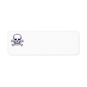 Skull n Bones vita returadressetiketter Returadress Etikett