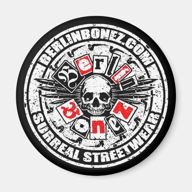 SKULL 'N' BULLETS MAGNET (Framsidan)