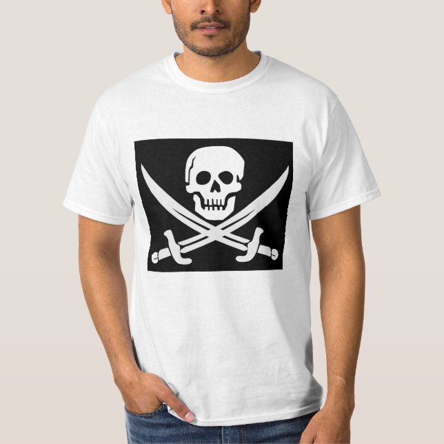 SKULL N CROSSBONES PIRAT T-SHIRTS (Framsida)