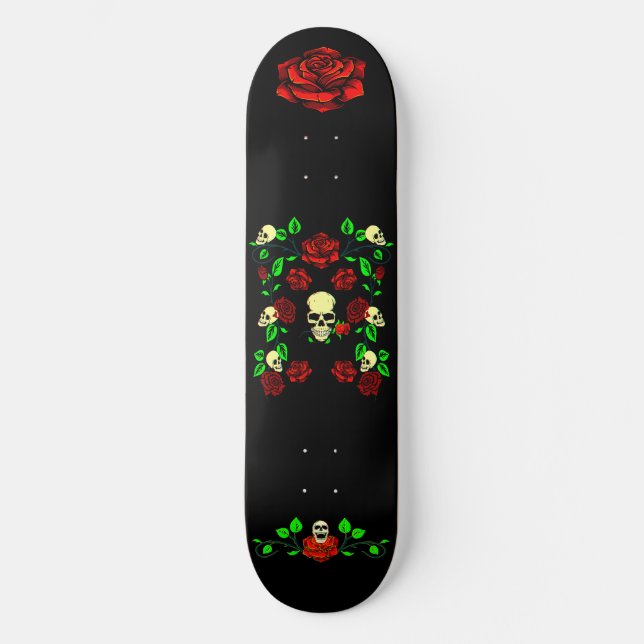 Skull N Ro 3D Mini Skateboard Bräda 18,5 Cm (Framsida)