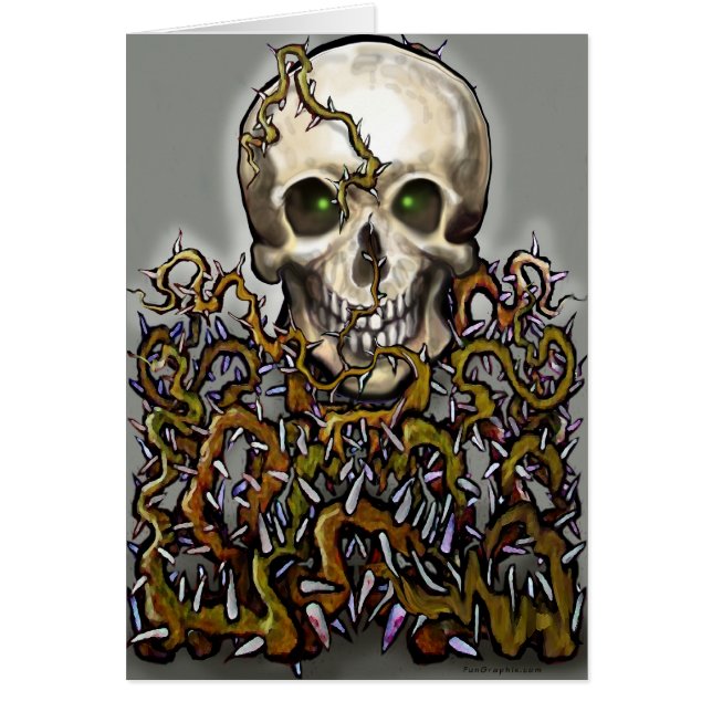 Skull-n-Thorns Hälsningskort (Framsidan)