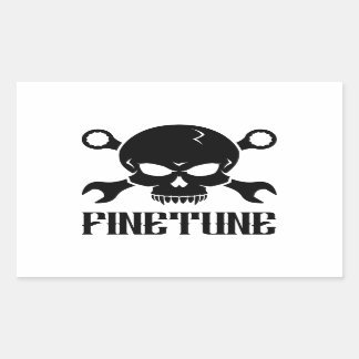 Skull 'n' Verktyg 2 - Finetune (svart) Rektangulärt Klistermärke