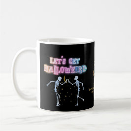 Skull Neon Halloween Halloweird Dancing Skeletons Kaffemugg