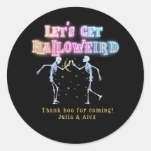 Skull Neon Halloween Halloweird Dancing Skeletons
