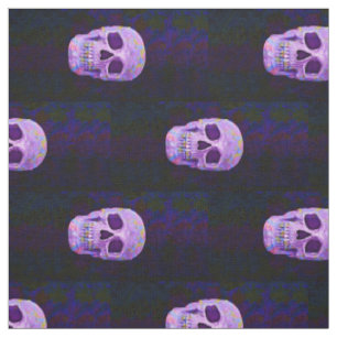 Skull Neon Lila Blue Gothic Day of the dead Tyg