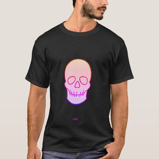 Skull - neonglöd t shirt (Framsida)