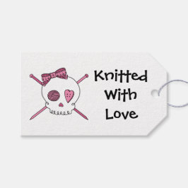 Skull & nitting Nål (Hair Bow) Presentetikett