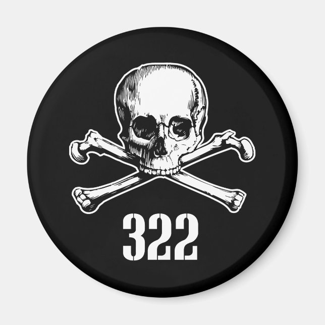 Skull och ben 322 magnet (Framsidan)