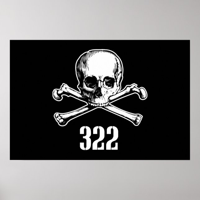 Skull och ben 322 poster (Framsidan)