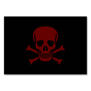Skull och ben bordsnummer