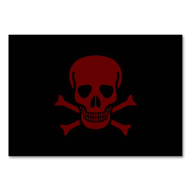 Skull och ben bordsnummer (Framsidan)