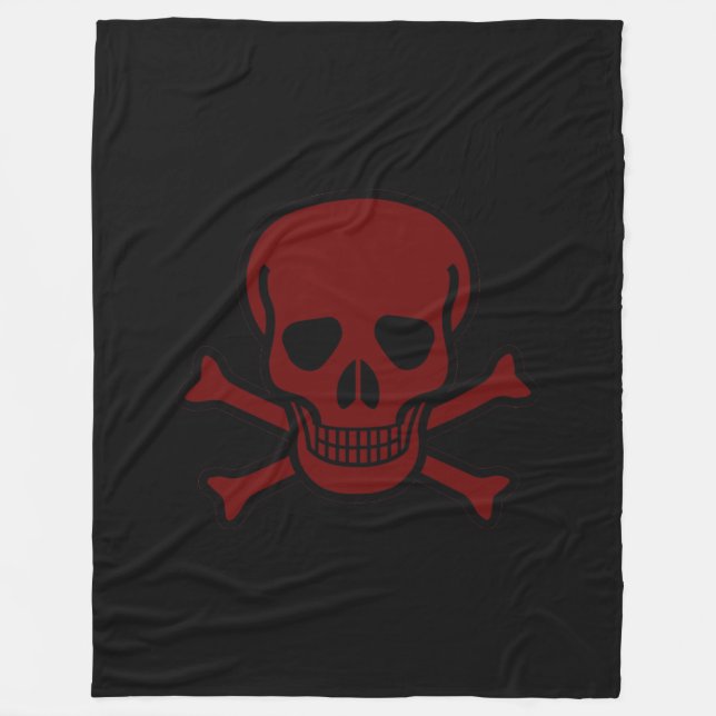 Skull och ben fleecefilt (Framsidan)