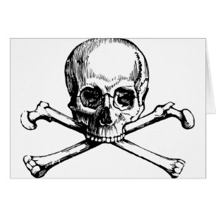 Skull och ben hälsningskort