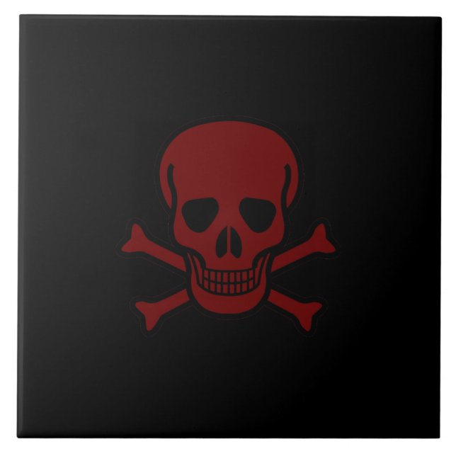 Skull och ben kakelplatta (Framsidan)