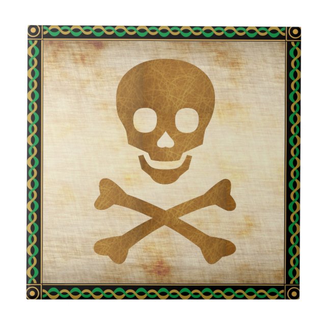 Skull och ben kakelplatta (Framsidan)