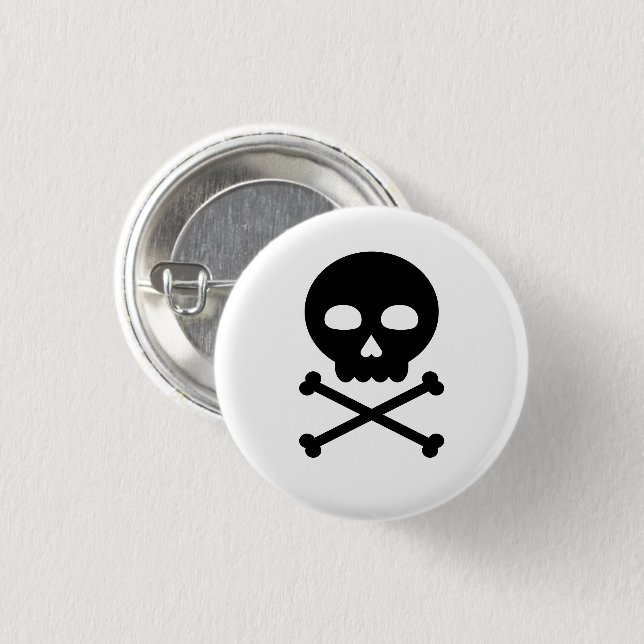 Skull och ben knapp (Framsida & baksida)
