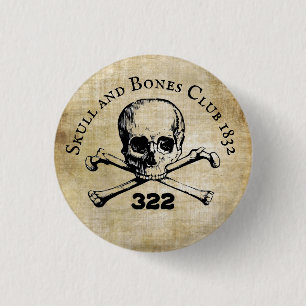 Skull och ben knapp