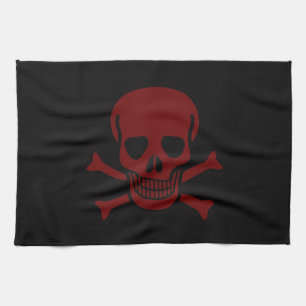 Skull och ben kökshandduk