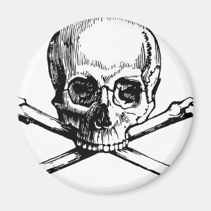 Skull och ben magnet
