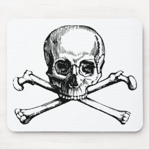 Skull och ben musmatta
