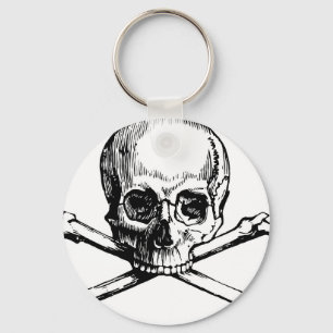 Skull och ben nyckelring