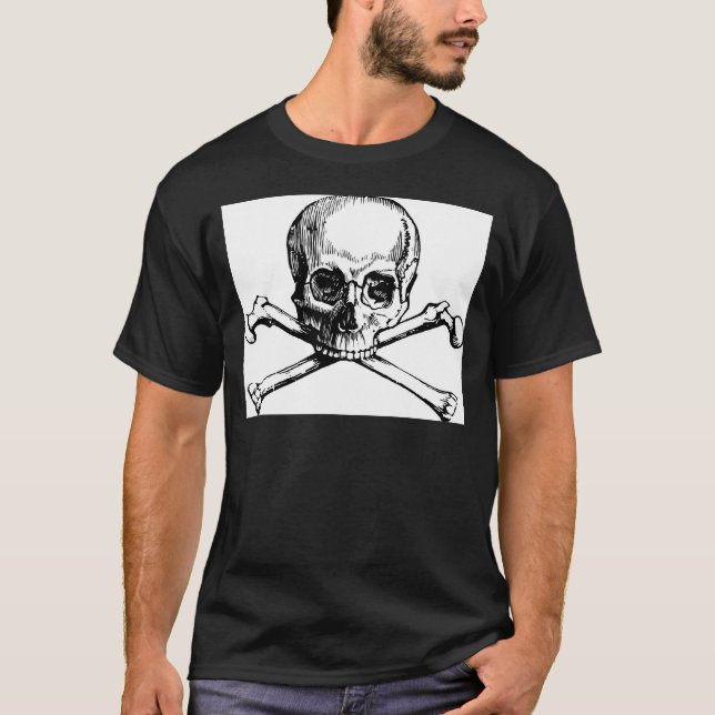 Skull och ben tee shirt (Framsida)