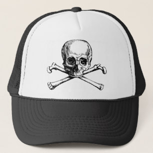Skull och ben truckerkeps