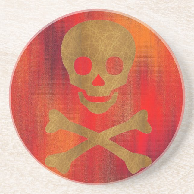 Skull och ben underlägg sandsten (Framsidan)
