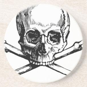 Skull och ben underlägg sandsten