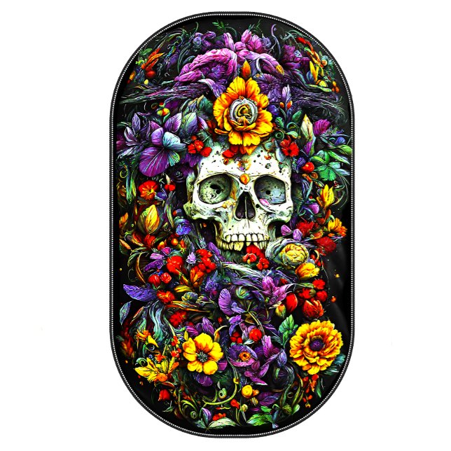 Skull och blommor kaffemugg (Skapare uppladdad)