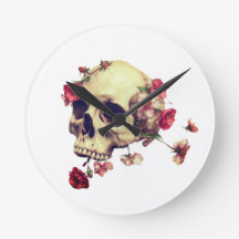 Skull och blommor