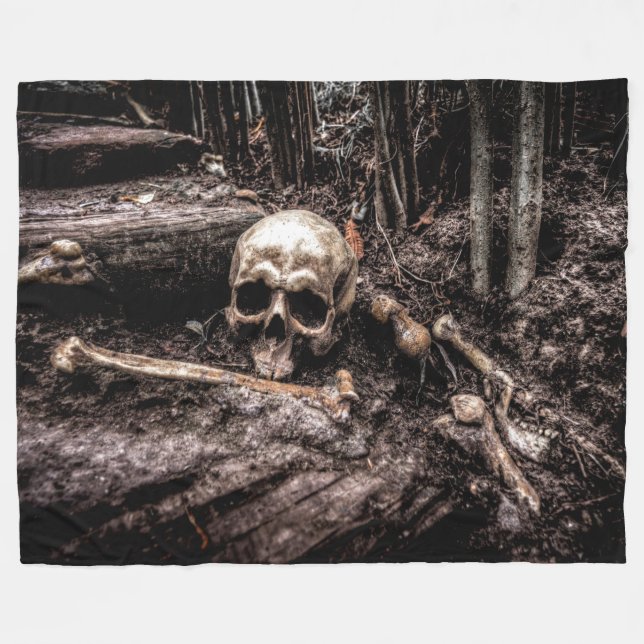 SKULL OCH BONES FLEECEFILT (Framsidan (Horisontell))