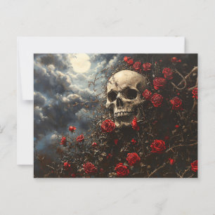 Skull och Crimson Ro Vykort