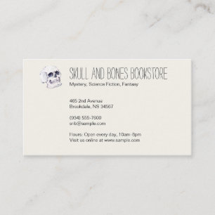Skull och Crossbone Ivory White Visitkort