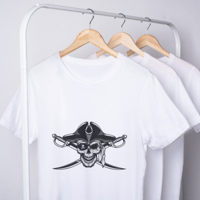 Skull och Crossbone Jolly Roger Pirat T Shirt (Skapare uppladdad)