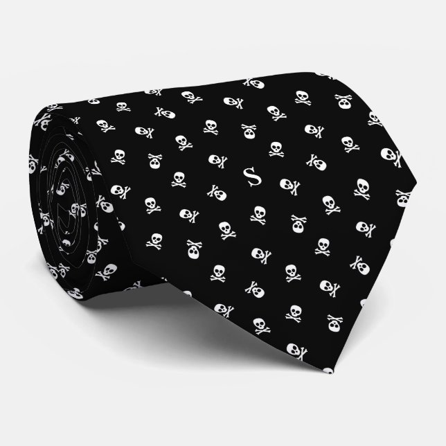 Skull och Crossbone Monogrammed Halloween Slips (Rullad)
