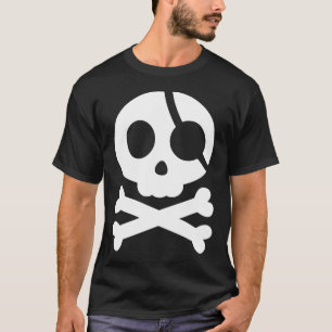 Skull och Crossbone Pirat Shirt T