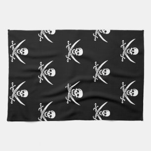 Skull och Crossbone Pirat Towel Kökshandduk