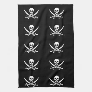 Skull och Crossbone Pirat Towel Kökshandduk